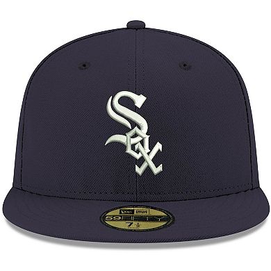 Men's New Era Navy Chicago White Sox Logo White 59FIFTY Fitted Hat