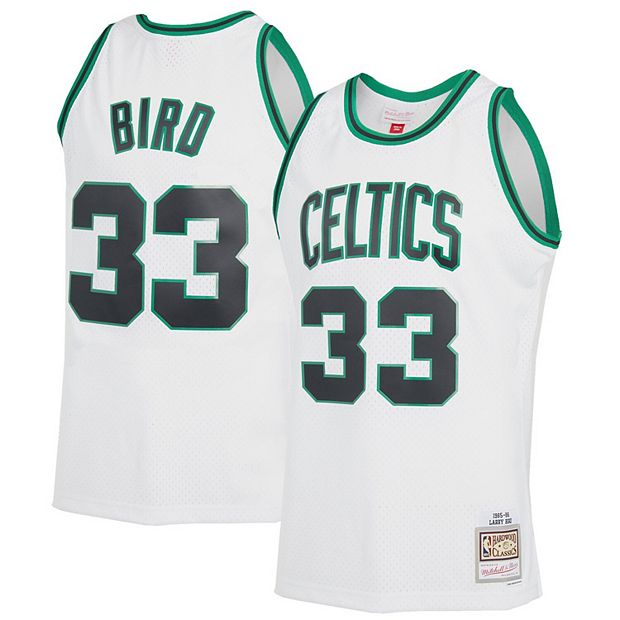 Youth Boston Celtics Larry Bird Mitchell & Ness White 1985-86 Hardwood  Classics Swingman Throwback Jersey