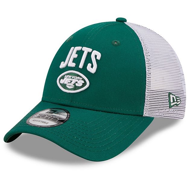 Men's New Era Green/White New York Jets Team Title Trucker 9FORTY Snapback  Hat