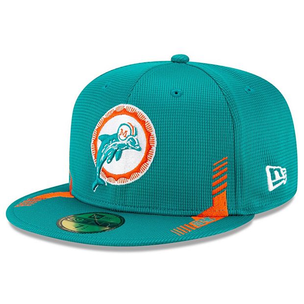 Men's New Era Aqua Miami Dolphins 2021 NFL Sideline Home Historic