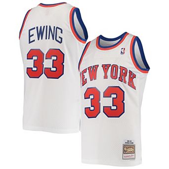 Men's Mitchell & Ness Patrick Ewing White New York Knicks 1985-86 Hardwood Classics Swingman Jersey