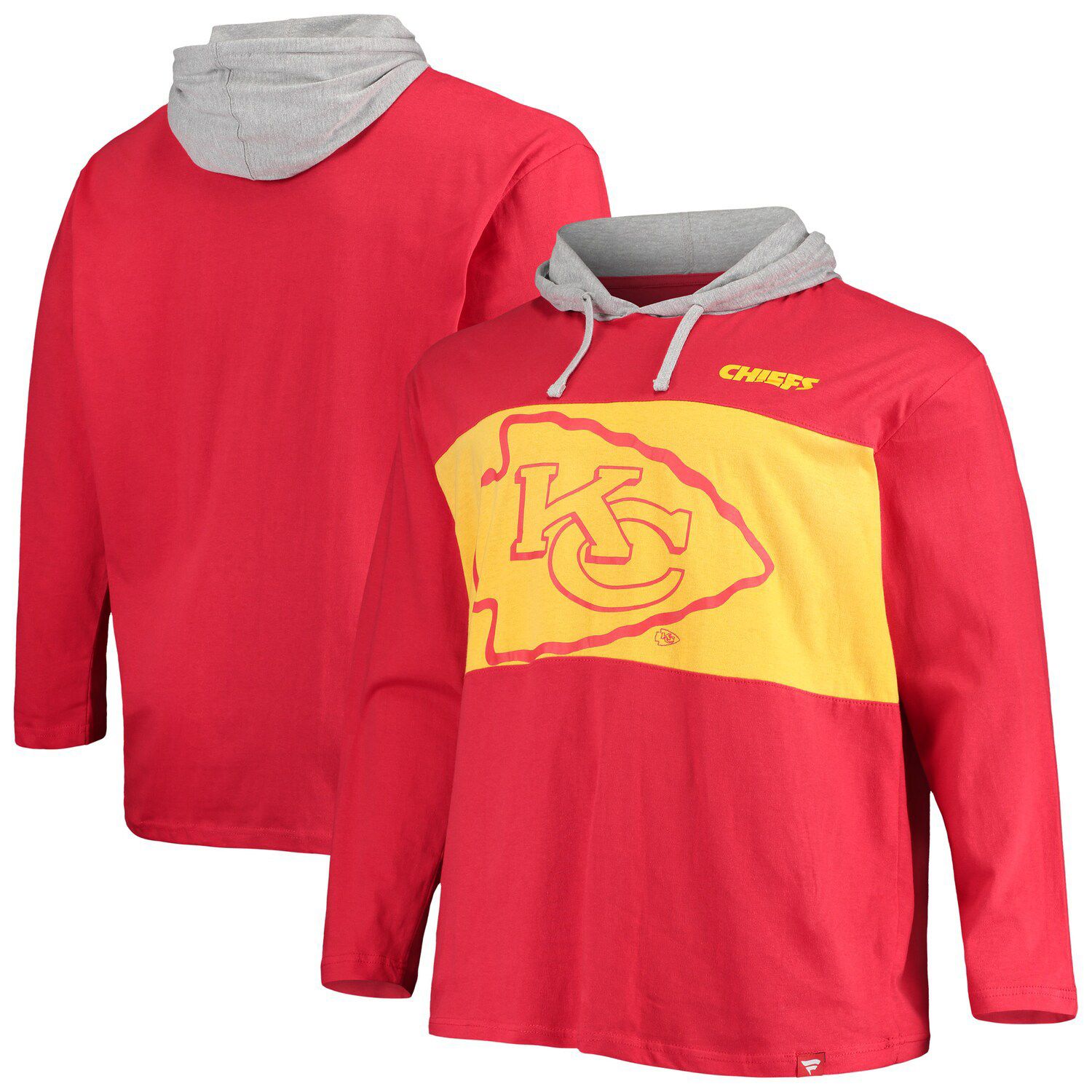 Men's Fanatics Branded Heathered Charcoal Kansas City Chiefs Playability  Pullover Sweatshirt