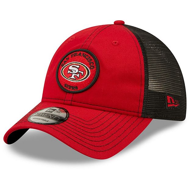 Men's New Era Scarlet/Black San Francisco 49ers Circle 9TWENTY