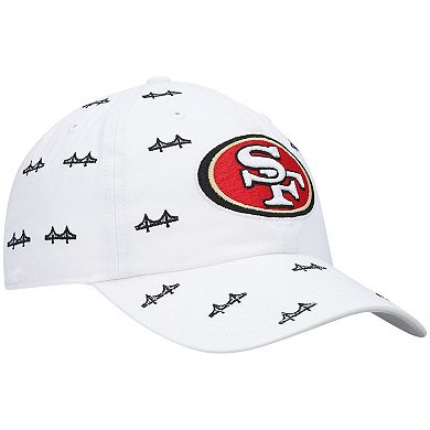 Women's '47 White San Francisco 49ers Team Confetti Clean Up Adjustable Hat