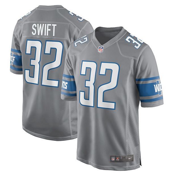 Men's Nike D'Andre Swift Silver Detroit Lions Game Jersey