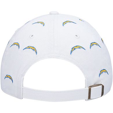 Women's '47 White Los Angeles Chargers Team Confetti Clean Up Adjustable Hat
