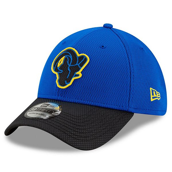 Men's New Era Royal/Black Los Angeles Rams 2021 NFL Sideline Road 59FIFTY  Fitted Hat