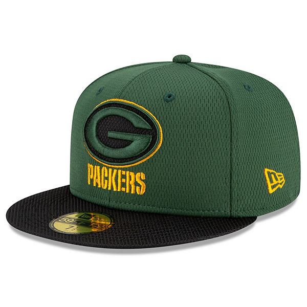 Men's New Era Green/Black Green Bay Packers 2021 NFL Sideline Road