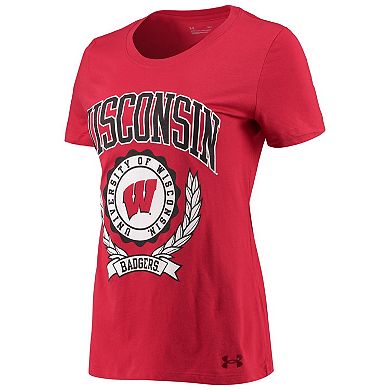 Women's Under Armour Red Wisconsin Badgers T-Shirt