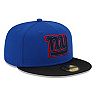 Men's New Era Royal/Black New York Giants 2021 NFL Sideline Road 59FIFTY Fitted Hat