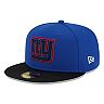 Men's New Era Royal/Black New York Giants 2021 NFL Sideline Road 59FIFTY Fitted Hat