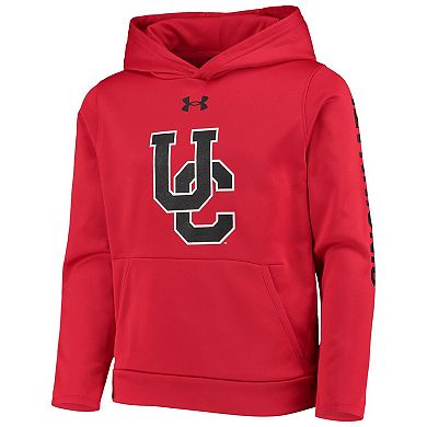 Youth Under Armour Red Cincinnati Bearcats Fleece 2-Hit Pullover Hoodie