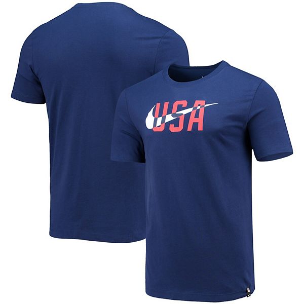 Stor eg klipning Udøve sport Men's Nike Blue US Soccer Swoosh T-Shirt