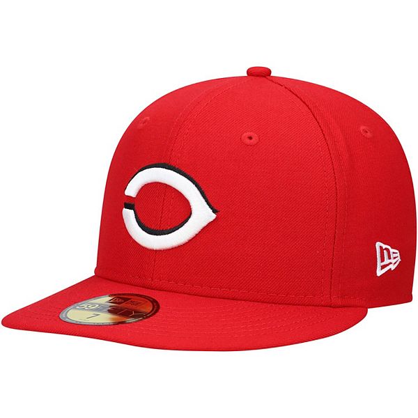 Men S New Era Red Cincinnati Reds Upside Down 59fifty Fitted Hat