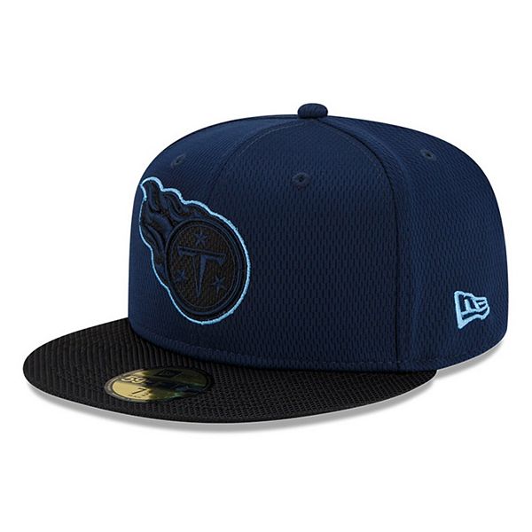 Men's New Era Navy/Black Tennessee Titans 2021 NFL Sideline Road 59FIFTY  Fitted Hat