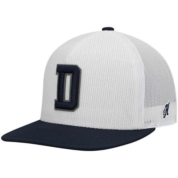 Youth HOOey Navy/White Dallas Cowboys D Logo Trucker Snapback Hat