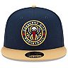 Men's New Era Navy/Gold New Orleans Pelicans 2021 NBA Draft On-Stage 9FIFTY Snapback Adjustable Hat