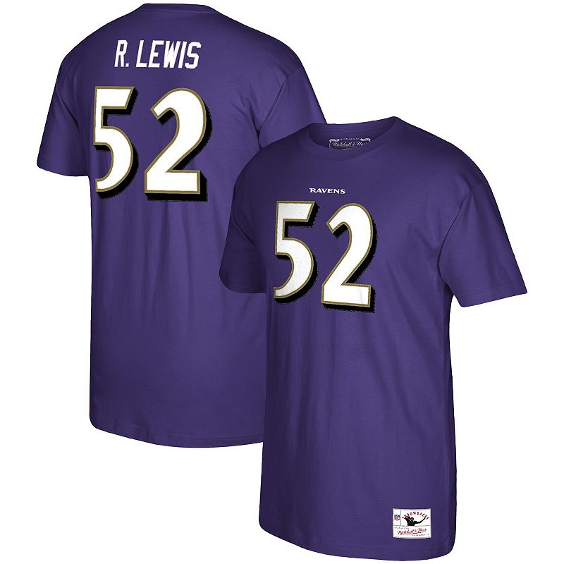 Mens Mitchell & Ness Ray Lewis Purple Baltimore Ravens Retired Player Logo