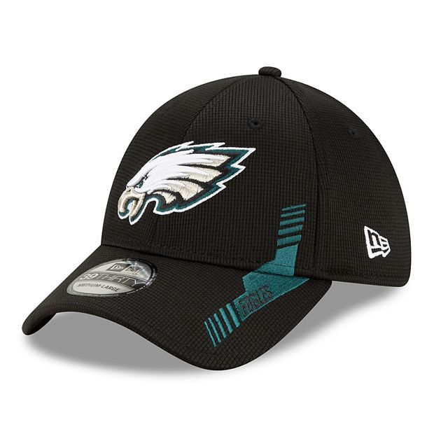 Men's New Era Black Philadelphia Eagles 2021 NFL Sideline Home Logo  39THIRTY Flex Hat
