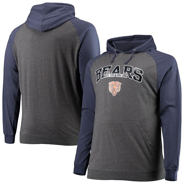 Fanatics Branded Chicago Bears Heathered Charcoal Big & Tall Quarter-Zip Jacket