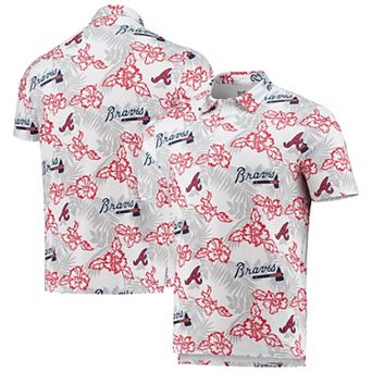 Men's Reyn Spooner White Atlanta Braves Performance Polo