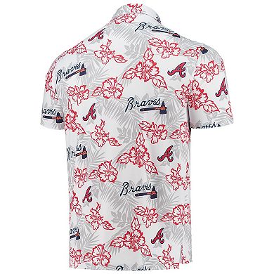 Men's Reyn Spooner White Atlanta Braves Performance Polo