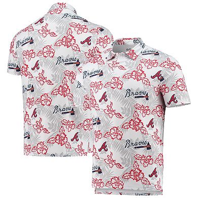 Men's Reyn Spooner White Atlanta Braves Performance Polo
