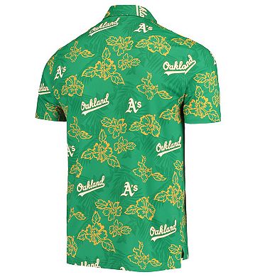 Men's Reyn Spooner Green Oakland Athletics Performance Polo