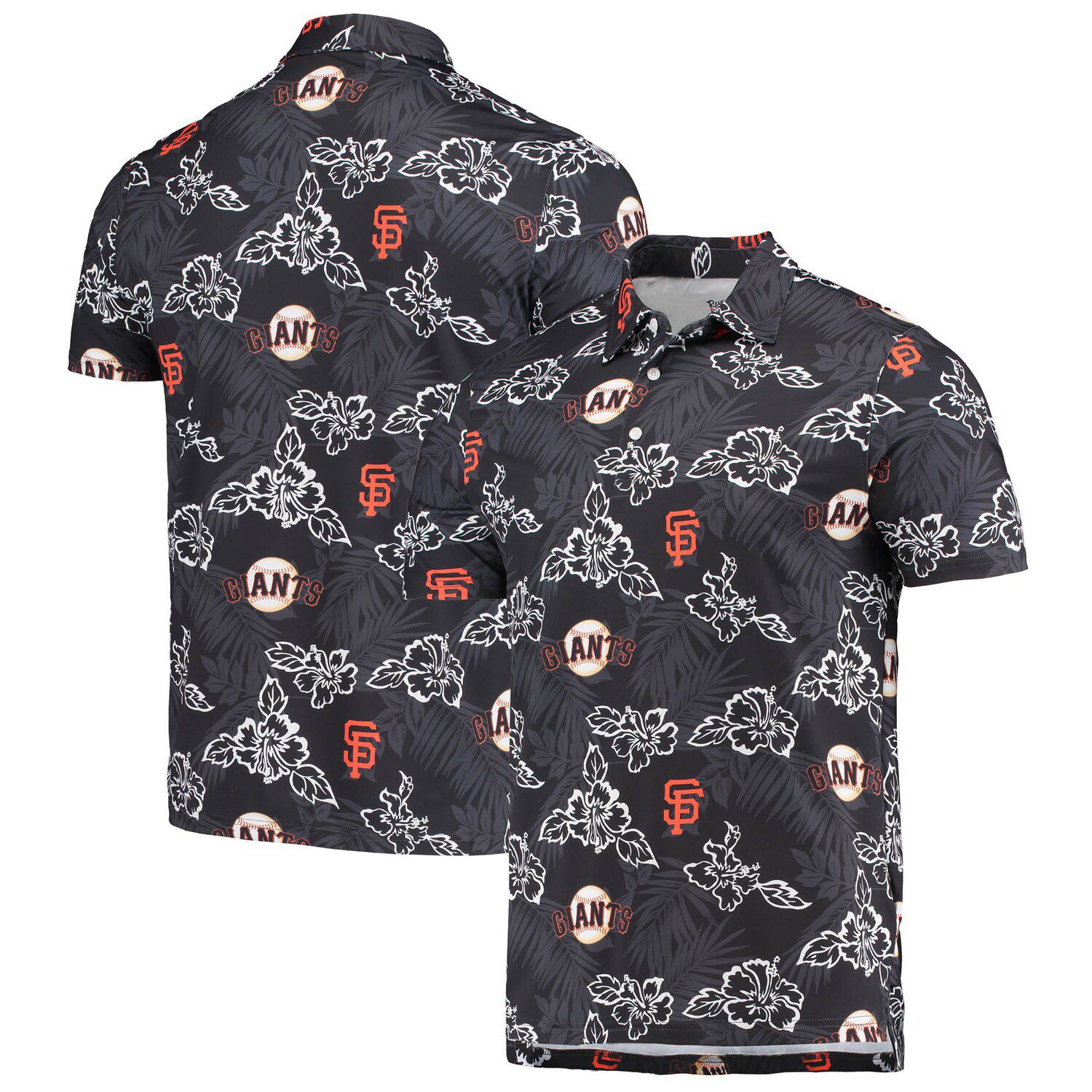 Men's San Francisco Giants Reyn Spooner Black Aloha Button-Down Shirt