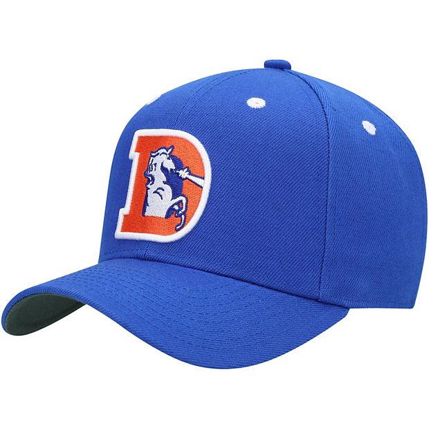 Youth Mitchell & Ness Royal Denver Broncos Throwback Precurve Snapback Hat