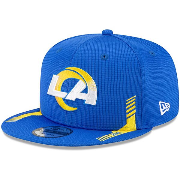 Youth New Era Royal/Black Los Angeles Rams 2021 NFL Sideline Road 9FIFTY  Snapback Adjustable Hat