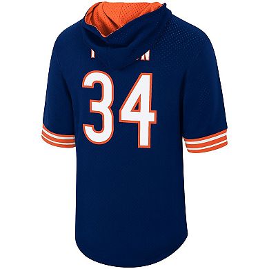 Men's Mitchell & Ness Walter Payton Navy Chicago Bears Retired Player Mesh Name & Number Hoodie T-Shirt
