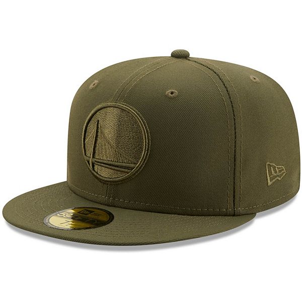 Men's New Era Olive Golden State Warriors Color Pack 59FIFTY Fitted Hat