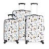 Disney's Mickey and Minnie Mouse Checkered 3-Piece Hardside Spinner Luggage Set