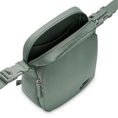 Nike gray × neon green sling bag Nike essential cross body bag in grey and neon yellow with front