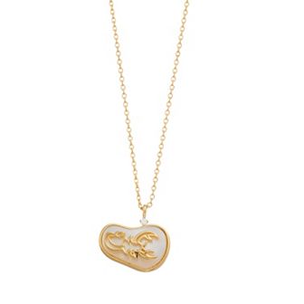 City Luxe Mother-of-Pearl & Cubic Zirconia Zodiac Pendant Necklace