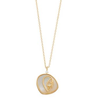 City Luxe Mother-of-Pearl & Cubic Zirconia Zodiac Pendant Necklace