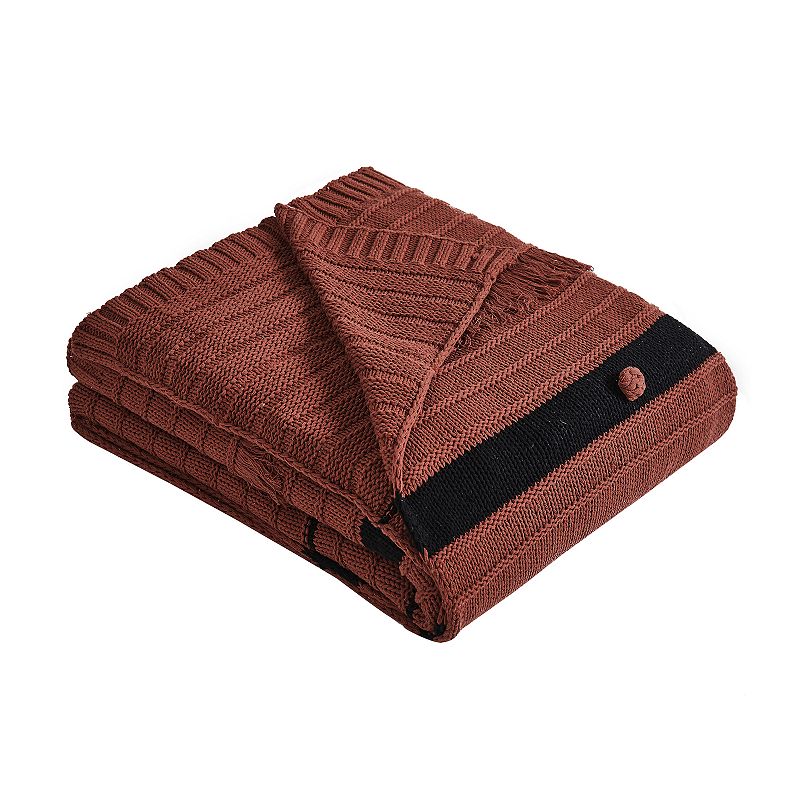 Modern Threads Knit Throw, Red