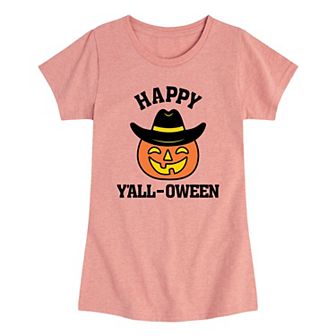 Girls 7-16 Happy Yall A Yall oween Graphic Tee