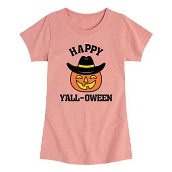 Girls 7-16 Happy Yall A Yall oween Graphic Tee