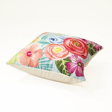 Liora Manne Illusions Flower Garden Indoor Outdoor Throw Pillow