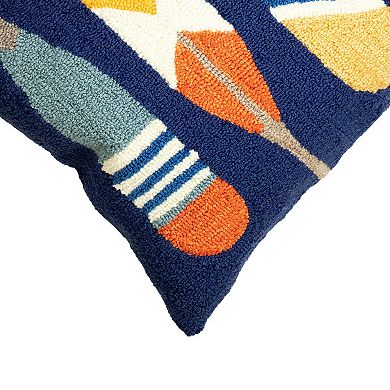 Liora Manne Frontporch Paddles Indoor Outdoor Throw Pillow