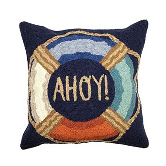 Liora Manne Frontporch Ahoy Indoor Outdoor Throw Pillow