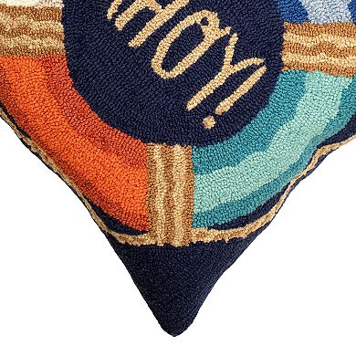 Liora Manne Frontporch Ahoy Indoor Outdoor Throw Pillow