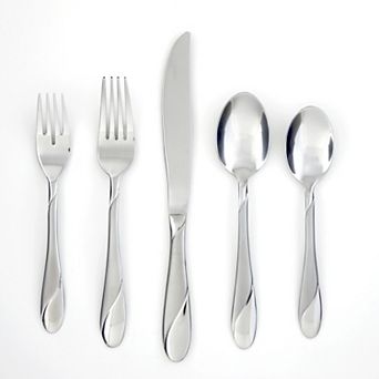 Cambridge Swirl Sand 89 pc Flatware Set