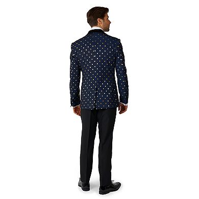 Men's OppoSuits Goldy Dots Metallic Polka Dots Tuxedo Modern-Fit Novelty Suit & Tie Set