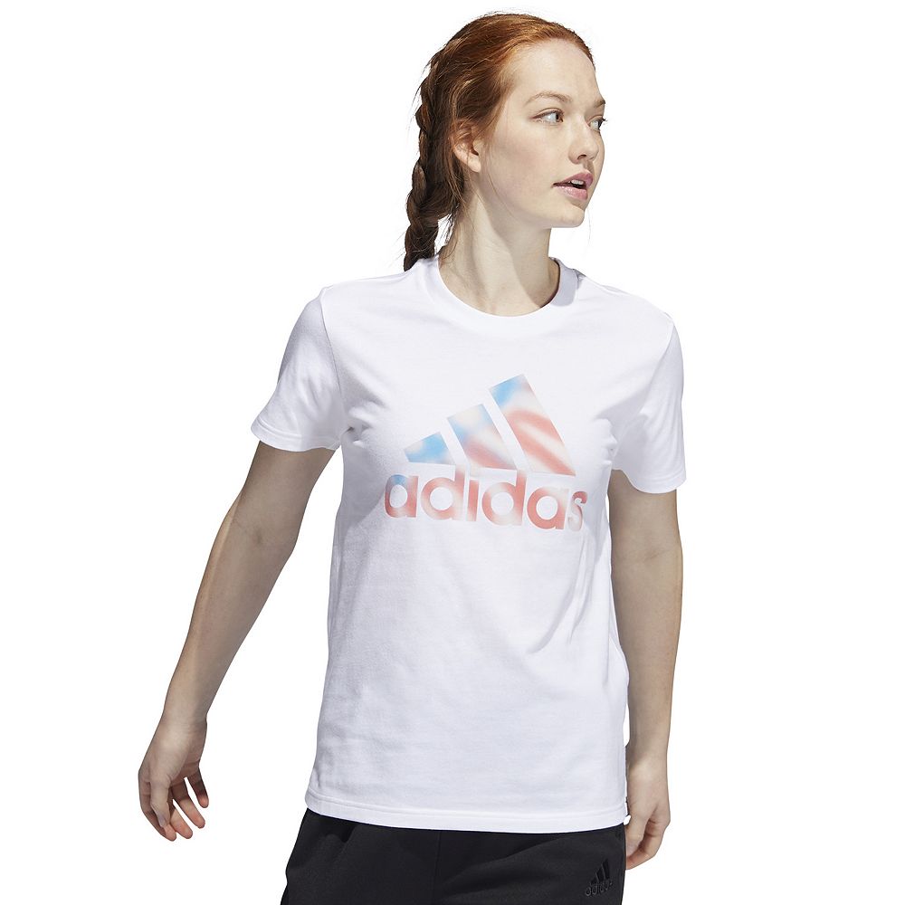 Adidas Womens Americana Logo T Shirt White