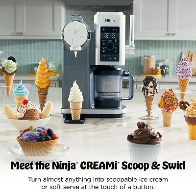 Ninja CREAMi® Scoop & Swirl Ice Cream & Soft Serve Maker, 13 One