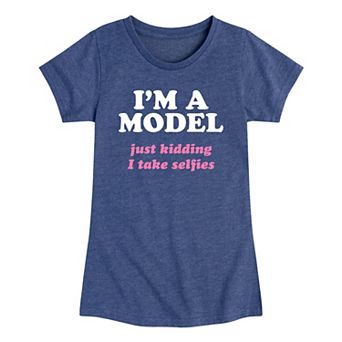 Girls 7-16 Im A Model Graphic Tee
