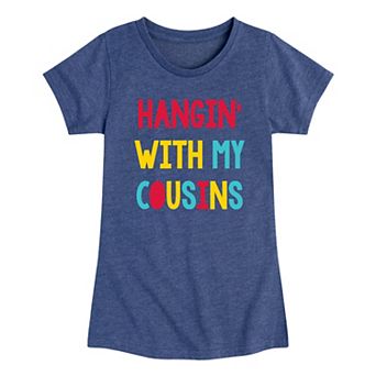 Girls 7-16 Hanging With My Cousins Graphic Tee